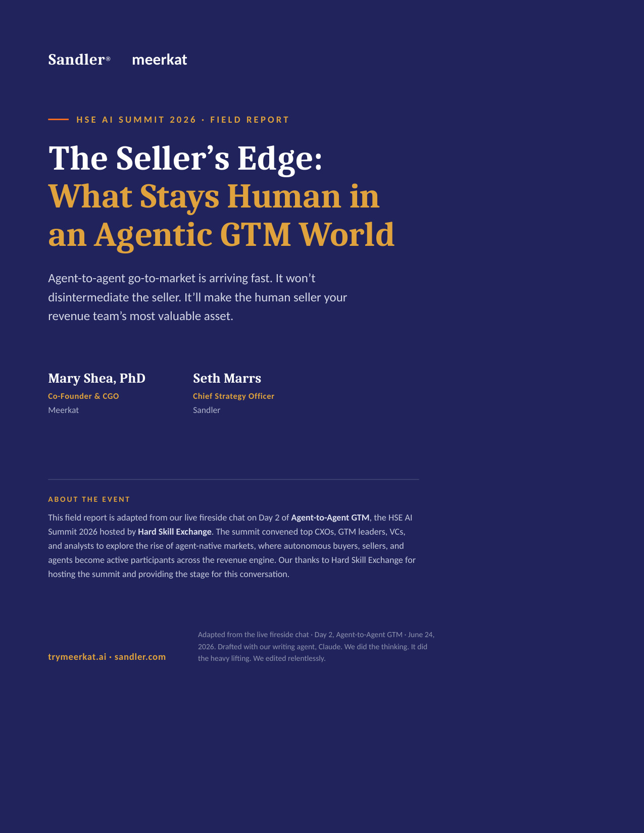 The Seller's Edge brief cover